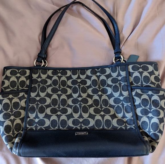 Coach Bags Coach Denim Blue Signature Tote Poshmark